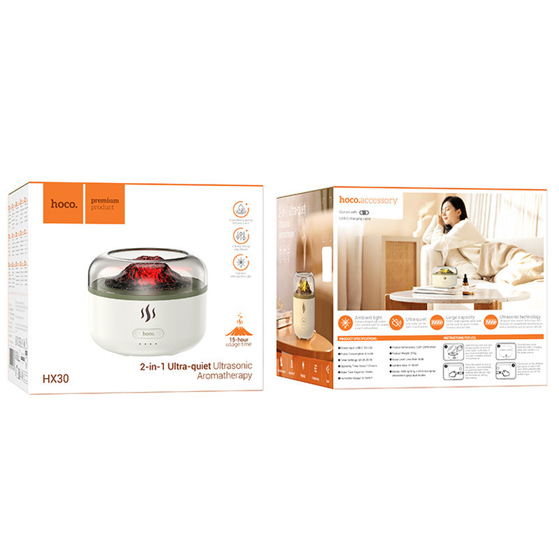 Увлажнитель воздуха Hoco HX30 Ultrasonic aromatherapy 160ml Херсон - зображення 6