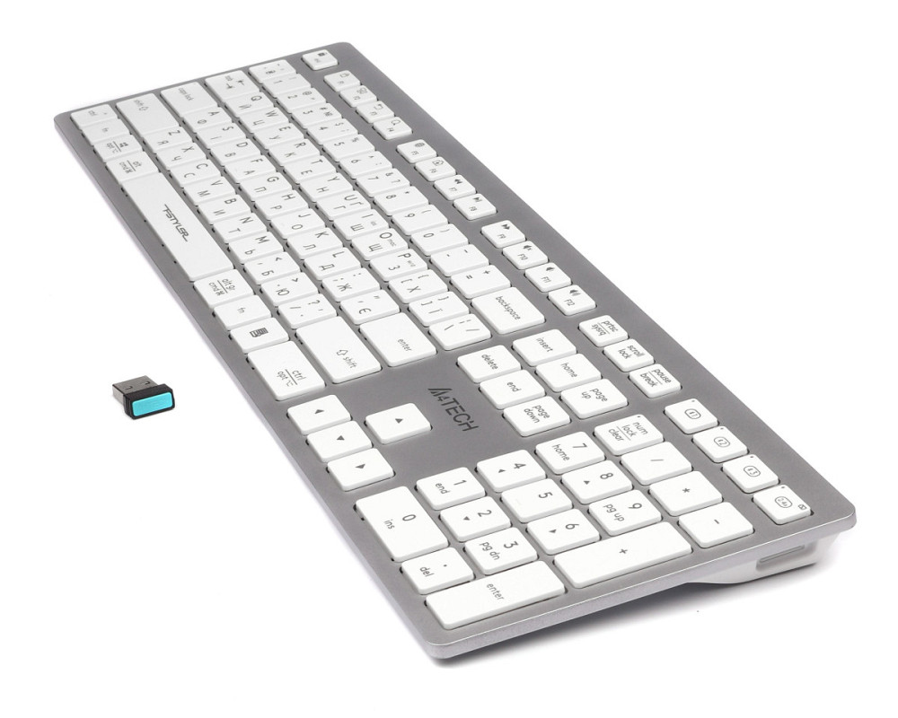 Клавиатура беспроводная A4Tech Fstyler FBX50C(White) белая Київ - зображення 5