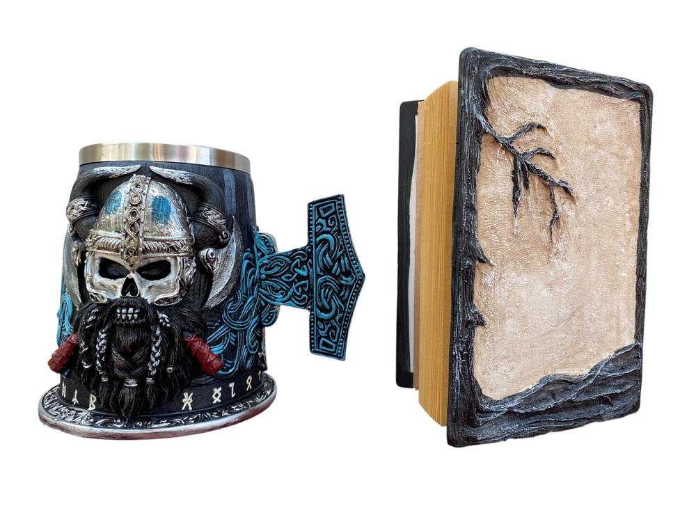 Подарочный набор Кружка 3D Молот Тора Бородатый Викинг и Блокнот 3D «Тень Ворона» Киев - изображение 2