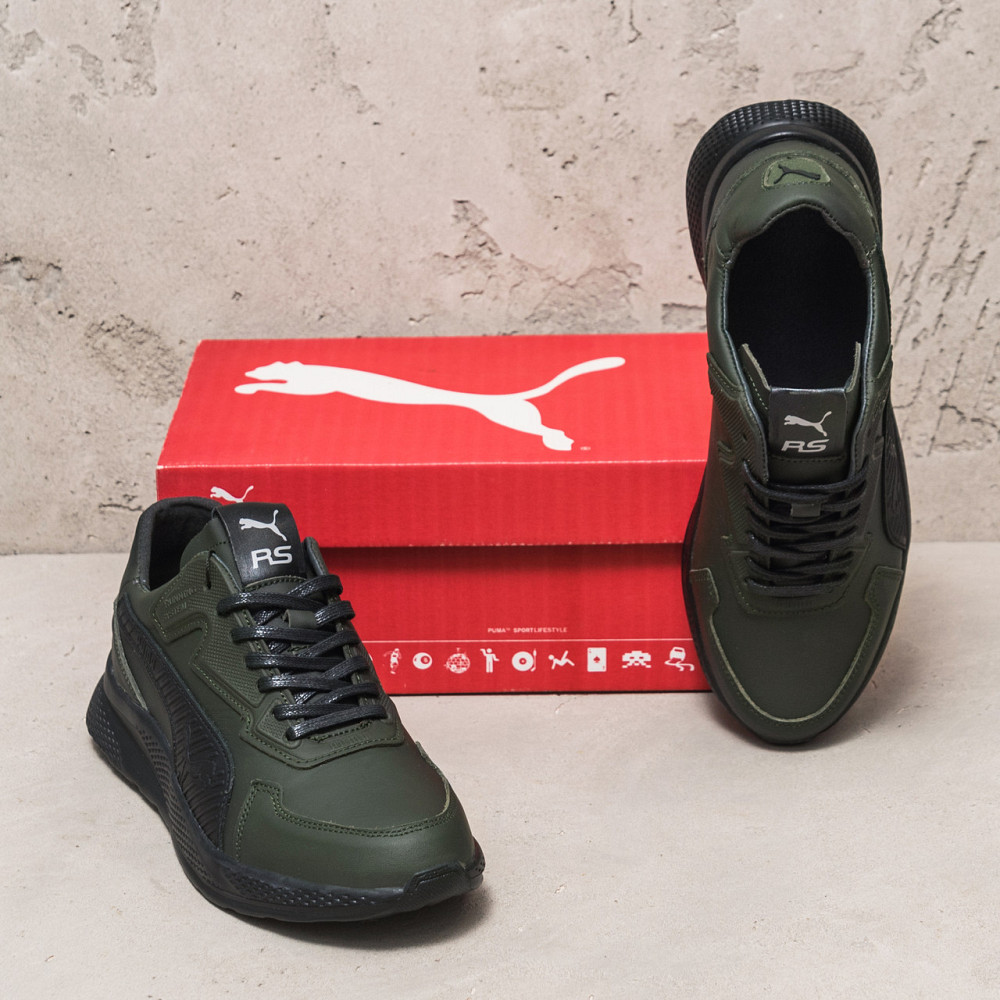 Мужские кожаные кроссовки Pm RS Green Київ - зображення 6