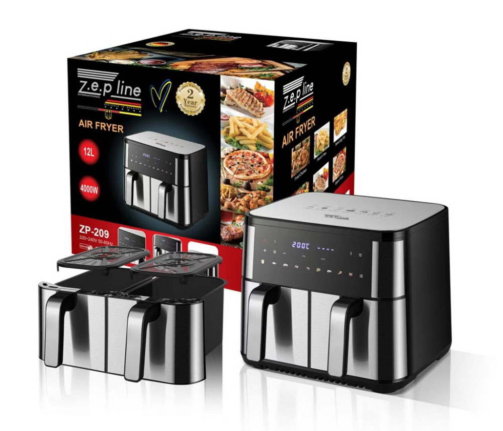 Аэрогриль мультипечь на две чаши Zepline ZP-209 12 л 4000 Вт Київ - зображення 1