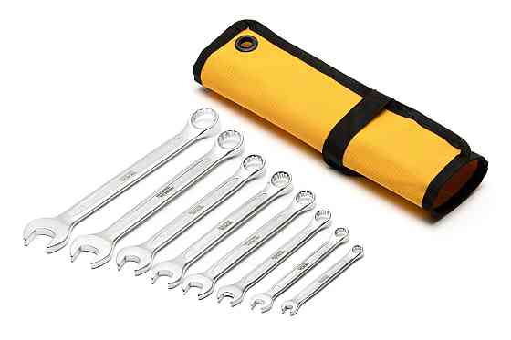 Ключи комбинированные MASTERTOOL COLD FORGED набор 8 шт (6/8/10/12/13/14/17/19 мм) 31CrV3 DIN 3113 в Харьков