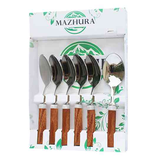 Набір закусочних ложок Mazhura Wood Walnut MZ-506095 6 шт Киев