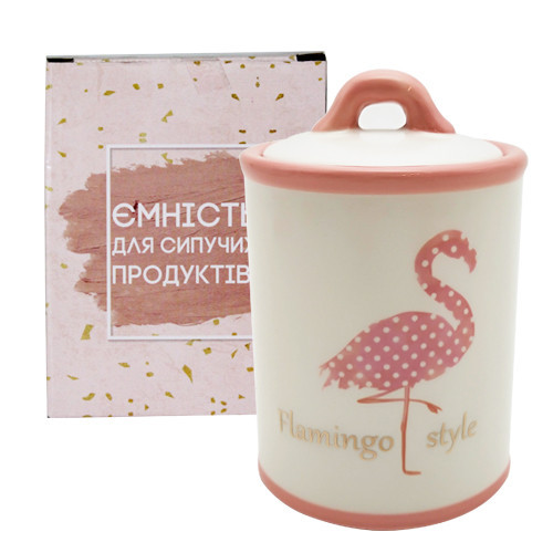 Банка для сипучих SNT Фламінго 700-12-13 950 мл Київ - зображення 1