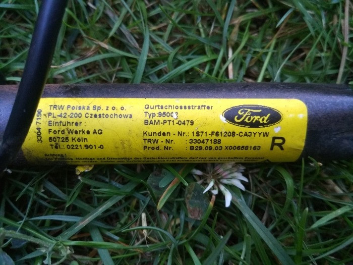 Замок ремня безпеки з натягувачем лівий 1s71-f61209-bn3yyw Форд Мондео 3 Винница - изображение 8