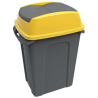 Бак для мусора Planet Hippo 25 л антрацитовый-желтый Київ