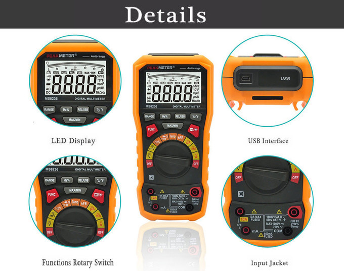 Цифровой мультиметр PROTESTER PM8236 Харків - зображення 2