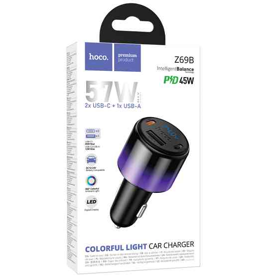 АЗУ Hoco Z69B Vivido PD57W+QC3.0 (1USB-A/2C) Херсон