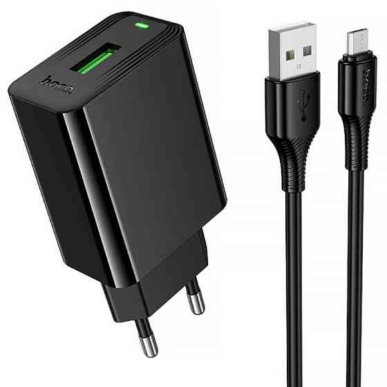 СЗУ Hoco CS92A Leader 18W+QC3.0 (1USB-A) + кабель USB to MicroUSB Херсон