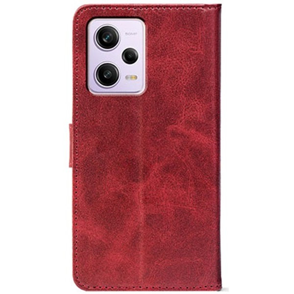 Чохол-книжка Crazy Horse Clasic для Xiaomi Redmi Note 12 Pro 5G/Poco X5 Pro 5G Red Wine (Front) (Код Харьков - изображение 2