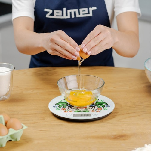 Весы кухонные Zelmer ZKS1611 5 кг белые Київ - зображення 5