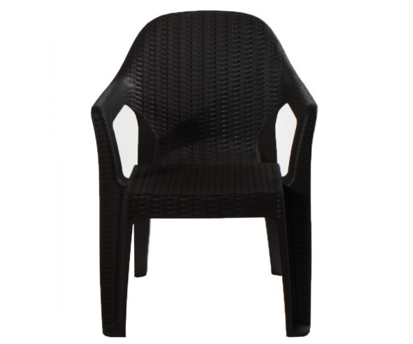 Стілець Міла пластиковий ротанг чорний Днепр - изображение 2