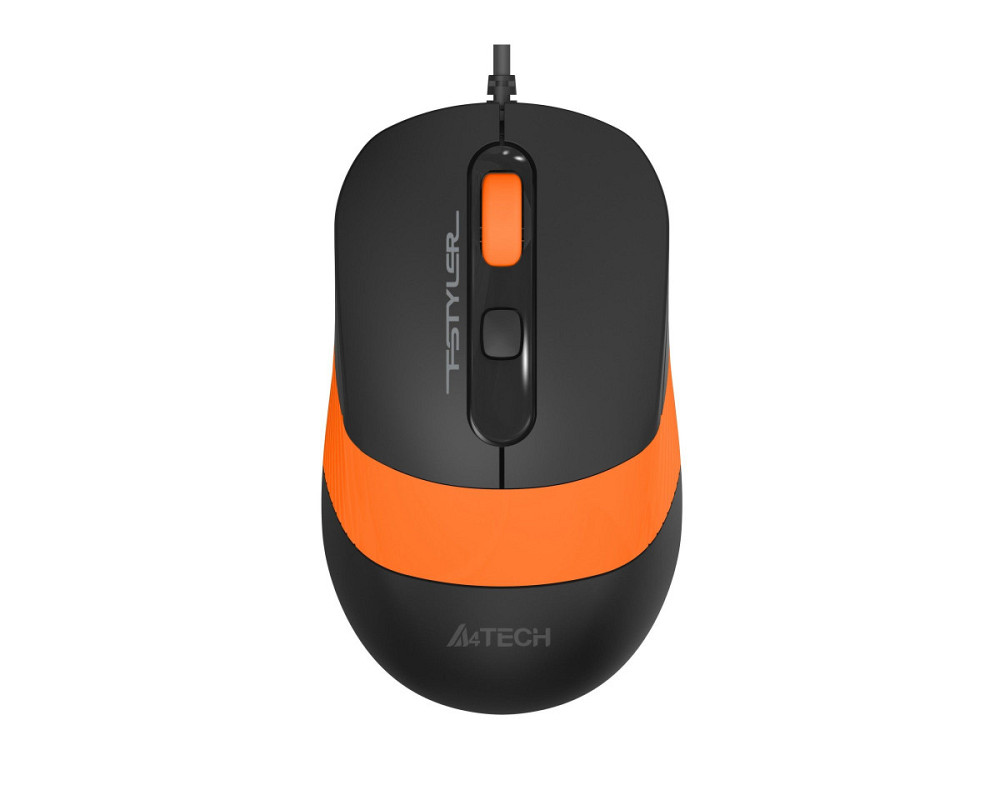 Мышь компьютерная проводная A4Tech Fstyler FM10S Black/Orange оранжевая Киев - изображение 1