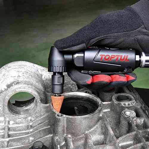 Зачистная машинка пневматическая угловая 1/4", 6мм 18000об/мин TOPTUL KASD0818 Харків