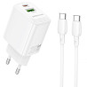 СЗУ Borofone BN27 Fuente PD20W+QC3.0 (1USB-A/1C) + кабель Type-C to Type-C Херсон