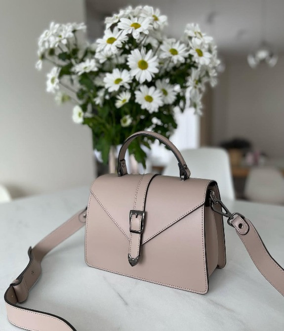 пудрова сумка жіноча в натуральній шкірі Італія Віра пелле TS000190 Київ - зображення 1