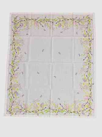 Скатерть натуральная с Пасхальными Кроликами 125×150 см, разноцветная Одеса