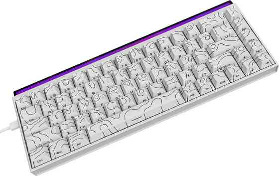 Клавиатура компьютерная проводная Ajazz NK68 Red switches White NK68-R-W белая Київ