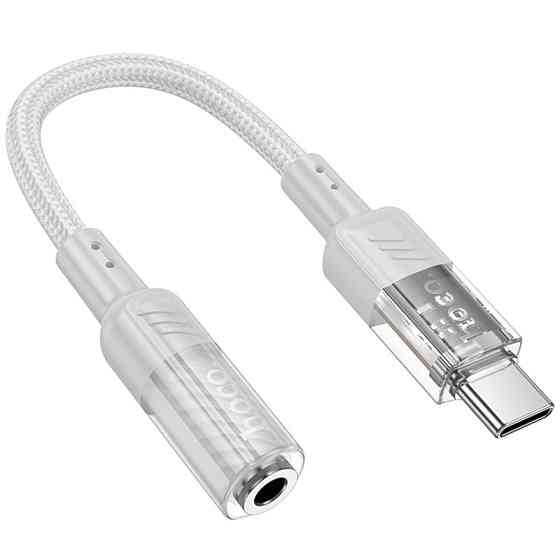 Переходник Aux Hoco LS37 Spirit transparent external sound card Type-C to 3.5mm Херсон