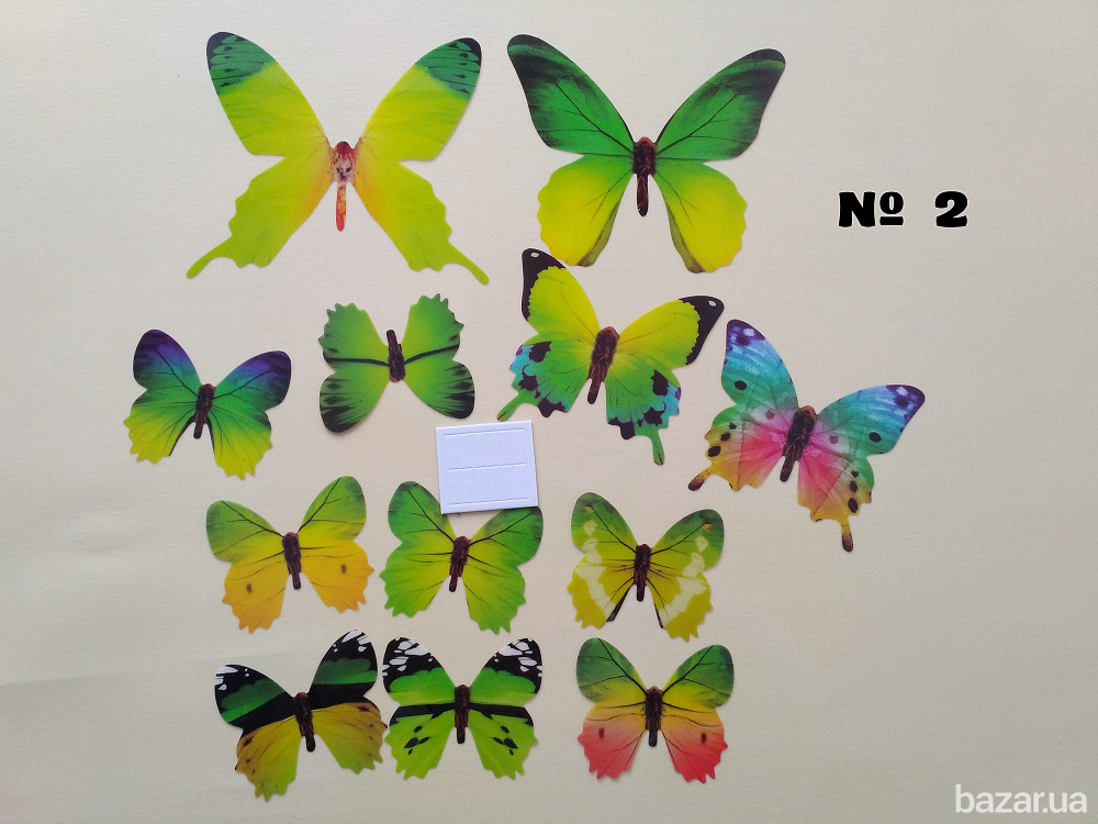 Бабочки 12 шт декор на холодильник Бориспіль - зображення 3
