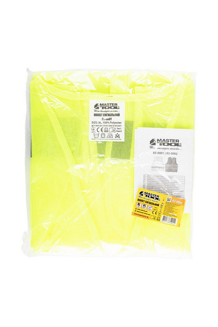 Жилет безопасности светоотражающий MASTERTOOL II-EN ISO 13688 EN ISO 20471 XL лимонный 83-0001 Харків - зображення 5