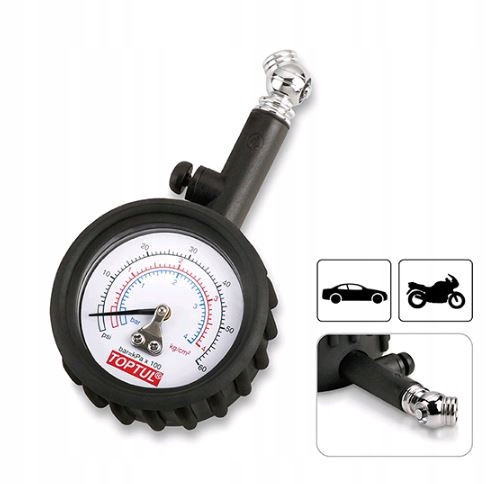 Манометр шинный 4 Бар/60 PSI Toptul JEAP060A Харків - зображення 5