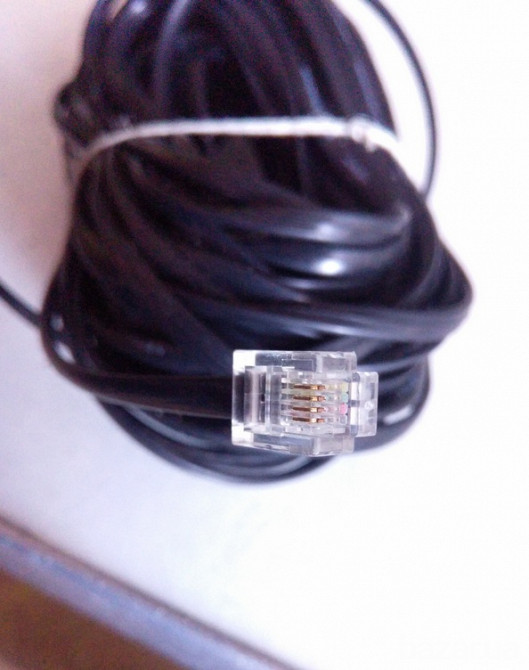 Кабель EMT телефонний 4-х жильний,з`єднувальний з вилкою RJ11(14,9метрів) Львів - зображення 3