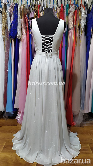 Белое блестящее платье на свадьбу, роспись, выпускной Киев - изображение 4