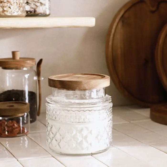 Емкость стеклянная SNT с деревянной крышкой 600 мл квадрат Одесса - изображение 10