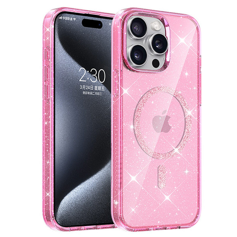 Чехол TPU Eclipse Sparkle (MagFit) для Apple iPhone 15 Pro (6.1") Херсон - зображення 1