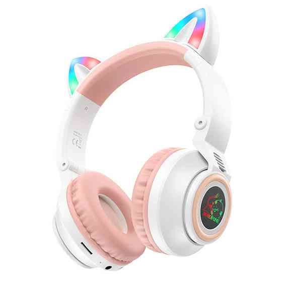 Уценка Накладные беспроводные наушники Borofone BO18 Cat ear Херсон