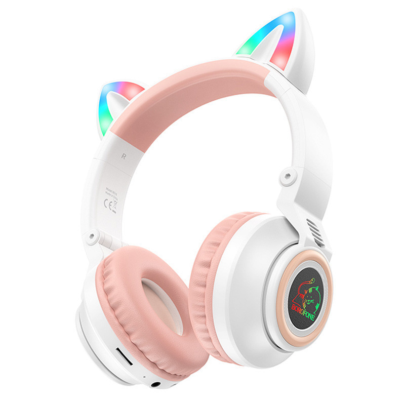 Уценка Накладные беспроводные наушники Borofone BO18 Cat ear Херсон - зображення 1