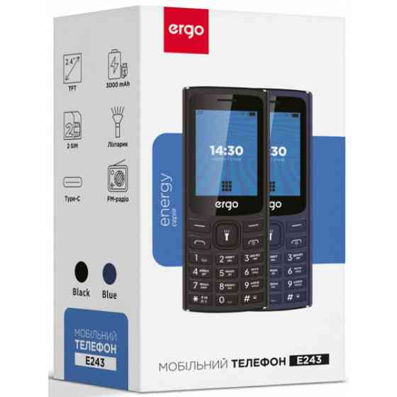 Телефон ERGO E243 Black Харьков