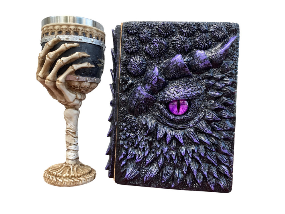 Подарочный набор Бокал 3 Рука с Черепами и блокнот 3 «Око Иллюзий» Київ - зображення 1