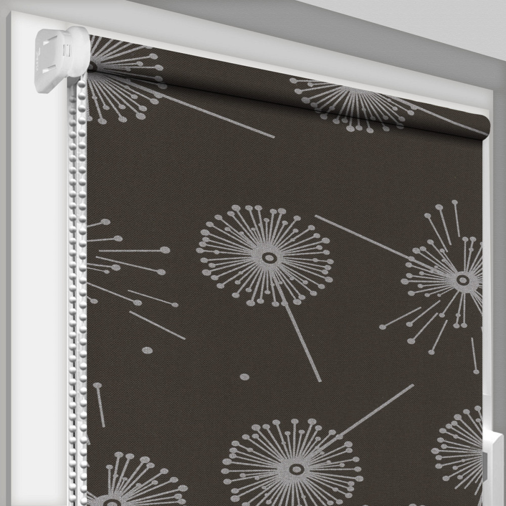 Рулонна штора Rolets Квіти 1-54283-1150 115x170 см відкритого типу Шоколадна Київ - зображення 1