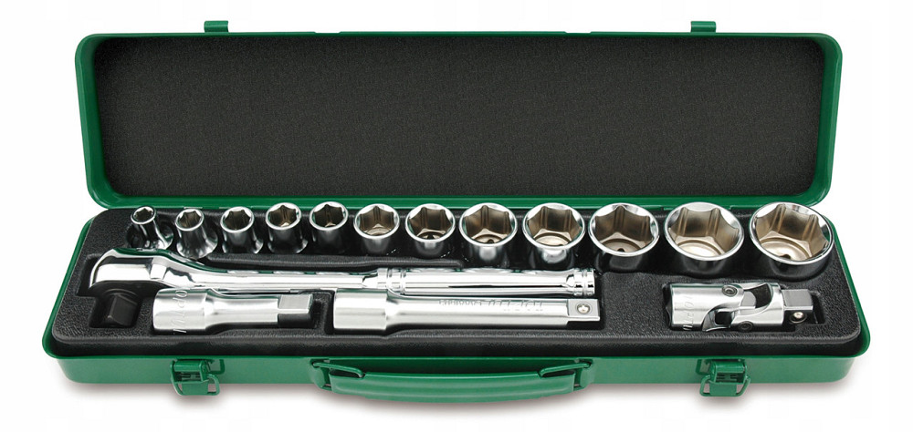 Набор головок с трещоткой TOPTUL 1/2" 16 ед. (6-гр.) GCAD1601 Харків - зображення 1