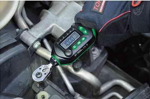 Ключ динамометрический электронный TOPTUL 4.2-85Нм (двустороннего действия) 3/8" укороченный DT-085S Харків