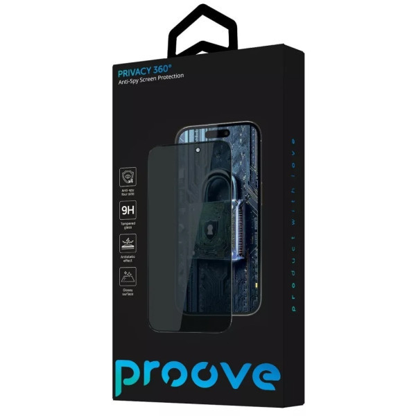 Захисне скло Proove Privacy 360 для iPhone 17 Pro Max Black (PGP360I17PM1) Харків - зображення 2