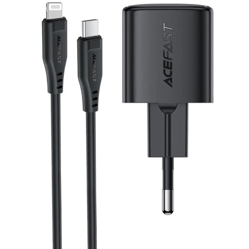 СЗУ Acefast A118 PD30W GaN (1USB-C) + кабель Type-C to Lightning Херсон - зображення 1