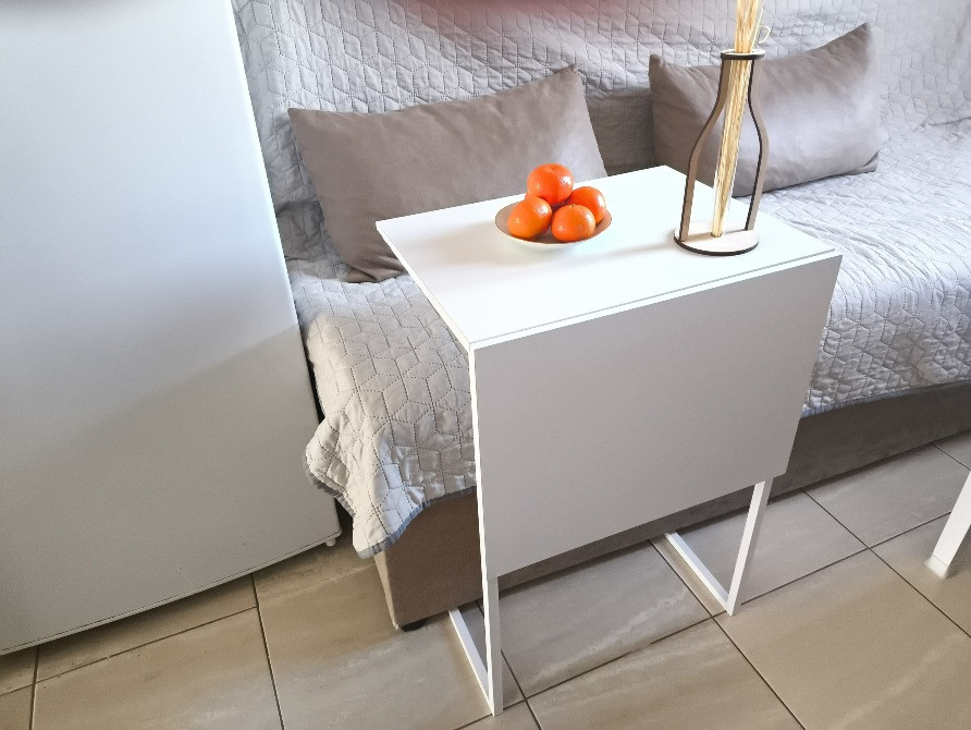 Столик-трансформер під ноутбук для їжі перед телевізором, журнальний столик для чаю в ліжко Білий Одесса - изображение 4