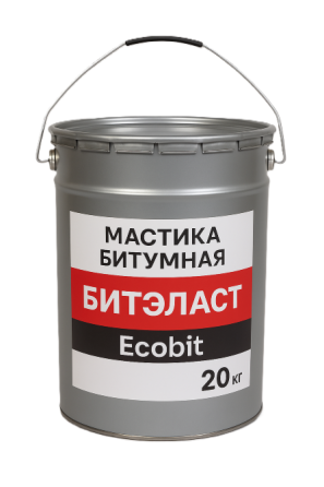 Мастика бітумна БІТЕЛАСТ - БІТУМНИЙ EКОБIТ ДСТУ Б В.2.7-108-2001 вiдро 20 кг Дніпро
