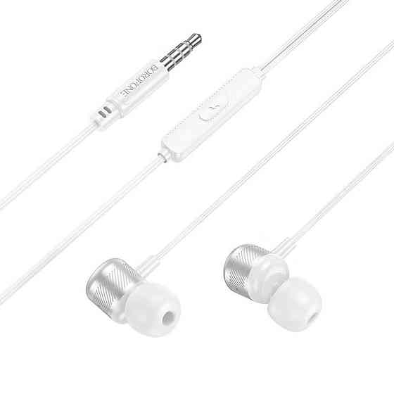 Наушники Borofone BM93 Platino universal with microphone (3.5mm/1.2m) Херсон
