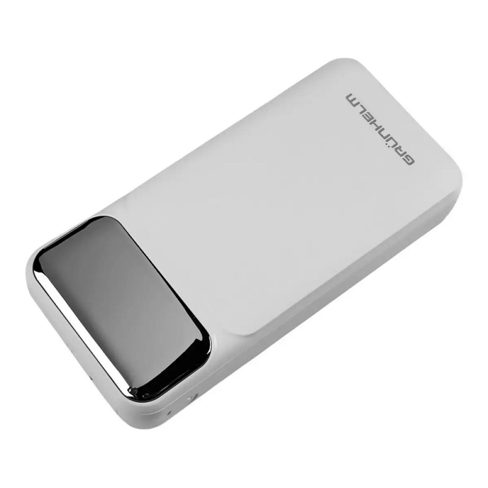 Повербанк Grunhelm GP-20WQC 20000 mAh белый Київ - зображення 4