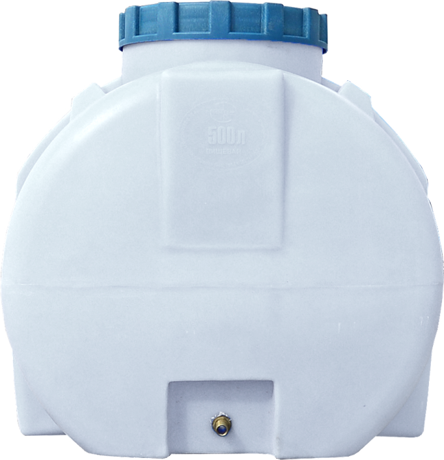 Емкость 500 л горизонтальная ГО ПБ белая Київ - зображення 2