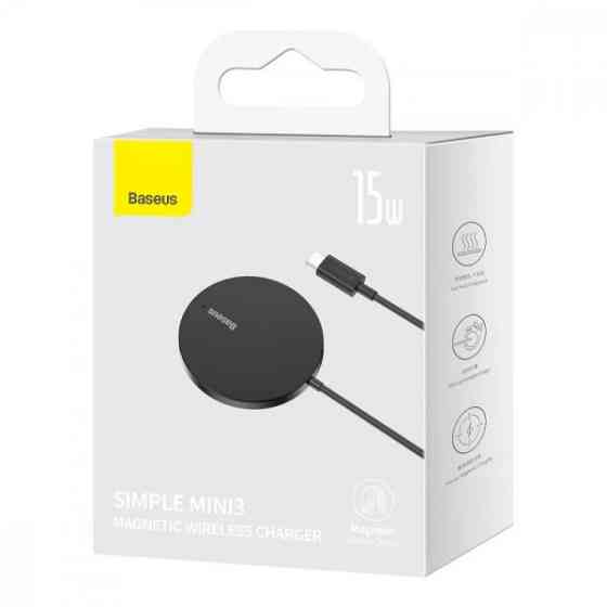 БЗП Baseus Simple Mini3 Magnetic Wireless Charger 15W Black (CCJJ040001) Харьков