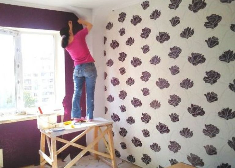 Поклейка обоев Академгородок Святошин Борщаговка Киев - изображение 1