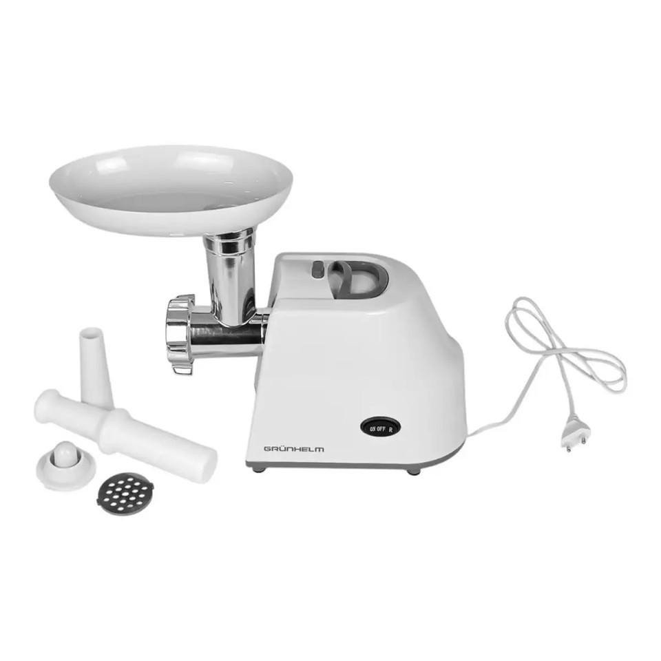Мясорубка электрическая Grunhelm AMG145W 1400 Вт белая Київ - зображення 4