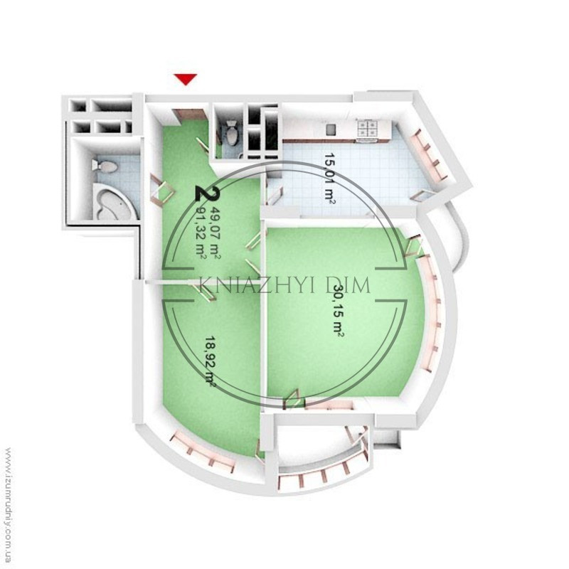 єГенератор Оренгда 2-х кімнатна квартира в ЖК Смарагдовий Код: 1145902 Київ - зображення 3