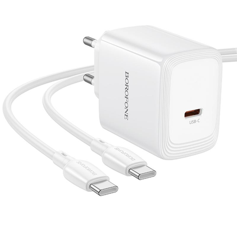 СЗУ Borofone BN33 Fuente PD40W (1USB-C) + кабель Type-C to Type-C Херсон - зображення 5