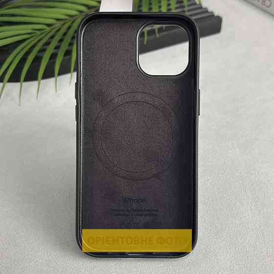 Кожаный чехол Leather Case (AAA) with MagSafe and Animation для Apple iPhone 16 Plus (6.7") Херсон